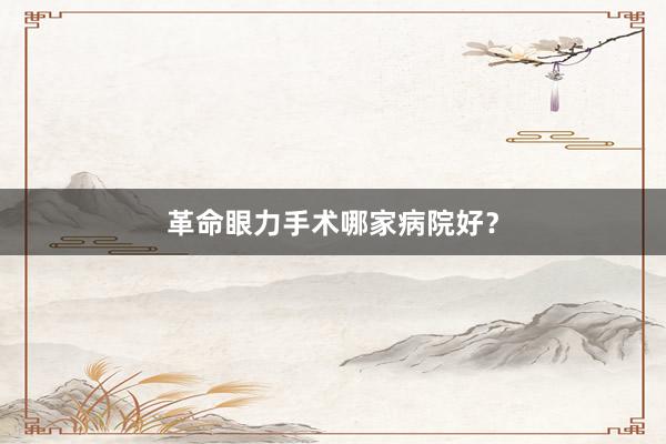 革命眼力手术哪家病院好？