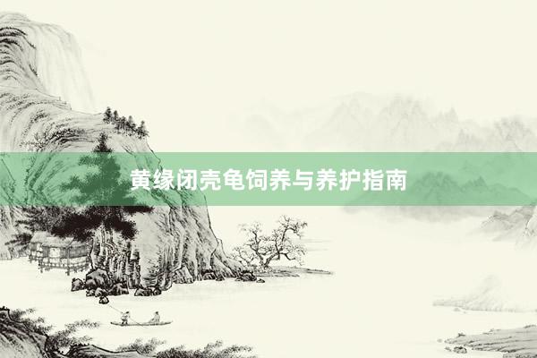 黄缘闭壳龟饲养与养护指南